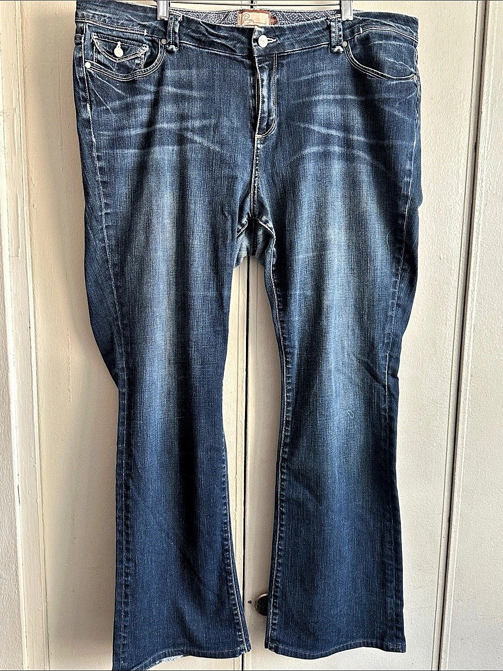 Paige Premium Denim Boot Cut Jeans Blue Waist 20W